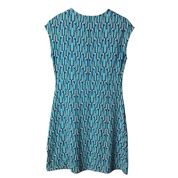Title Nine Diamalete Athletic Dress in‎ Turquoise Blue Geo Print, Size Medium - Picture 9 of 10